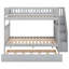 Lit superposé en bois avec cage d'escalier 3-en-1-74444572