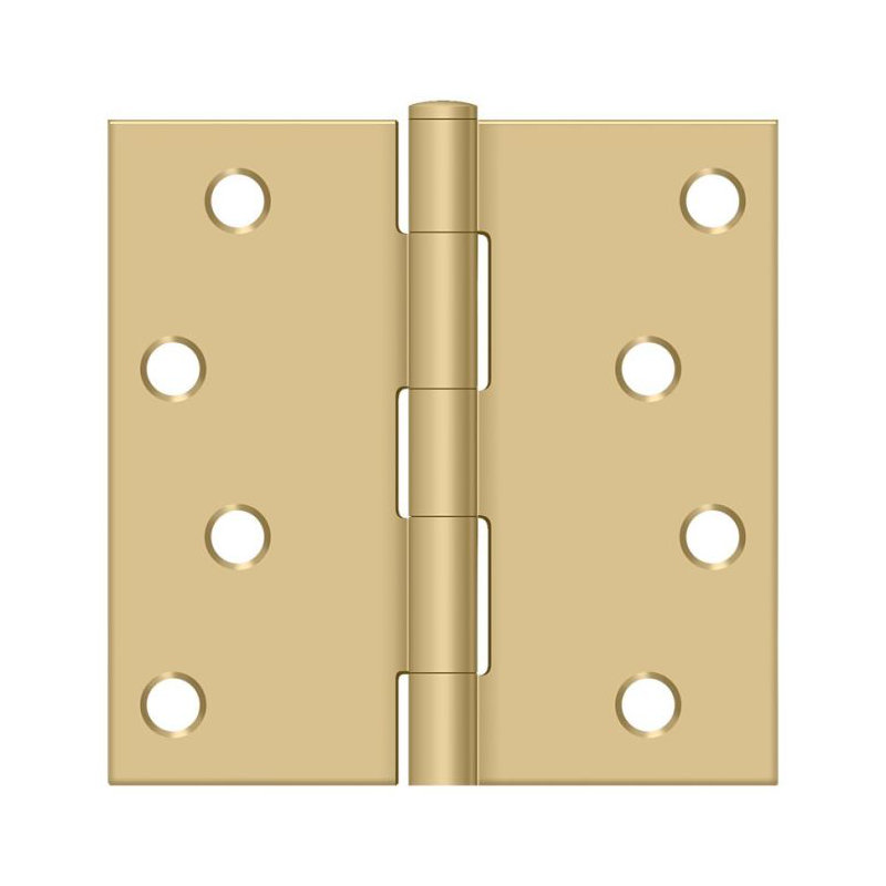 Steel Hinge, Brushed Brass