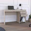 Bureau d'ordinateur à deux tiroirs avec tablette inférieure Ibare, conception compacte et spacieuse pour les espaces de travail modernes
