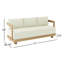 Canapé d'extérieur en teck de 71 po de large avec coussins Sunbrella Granada-127665940-98241192