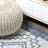 Weside Diamond Tribal Medallion Ivory/Blue Indoor/Outdoor Rug-1889803245