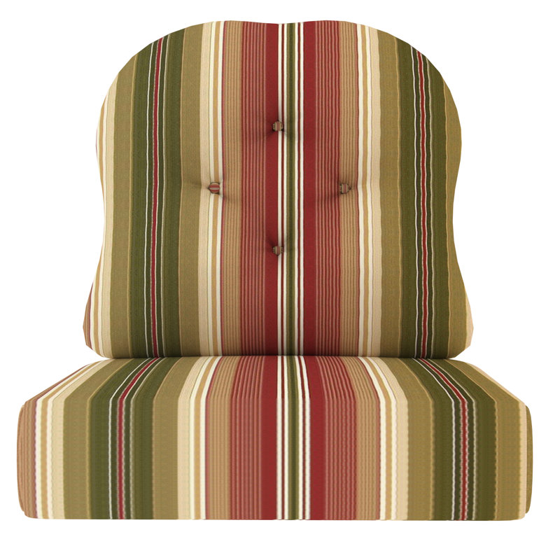 Coussin de siège intérieur / extérieur, Brun / Rouge / Brun clair