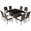 Ensemble repas d'extérieur rectangulaire pour 8 personnes L 47 po Azaela-2057794748