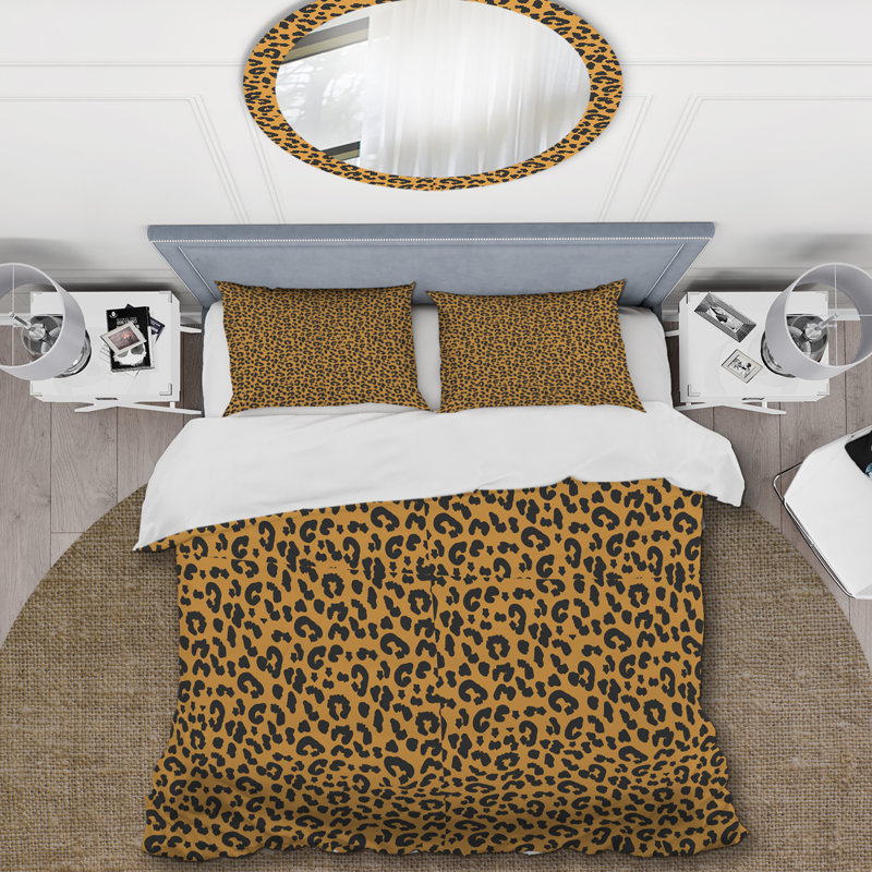 Ensemble de housse de couette en microfibre brun / noir 2 pièces, Housse de couette simple + 1 taie décorative stan