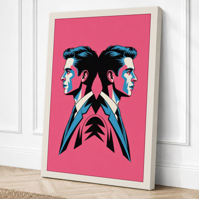 Mirrored Minds Modern Canvas Art Print