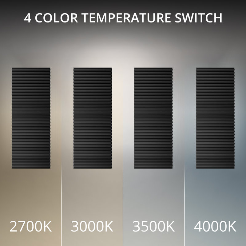 Pillar Dimmable 3000K LED Outdoor Wall Light With Color Temperature Switch (2700K/3000K/3500K/4000K)