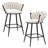 Upholstered Counter Stool With Metal Frame-986813603-986813612