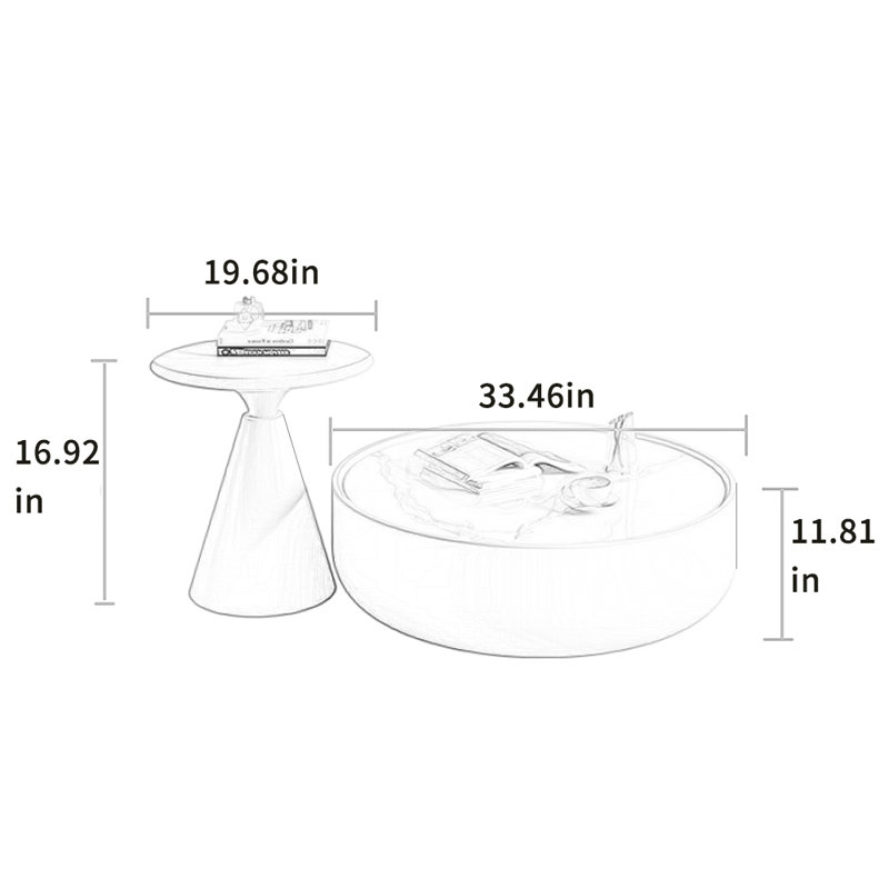 Table basse de style crème