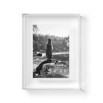 Cadre flottant pour table ou mur avec porte-photo magnétique