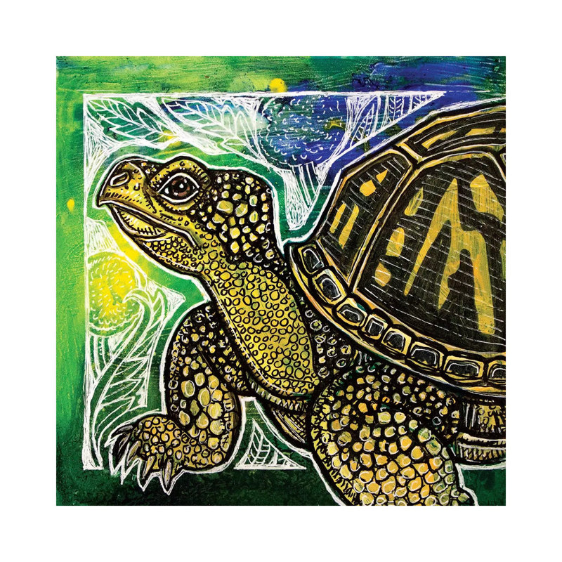 Spring Turtle by Lynnette Shelley - Wrapped Canvas Painting, 30.48 cm H x 30.48 cm W