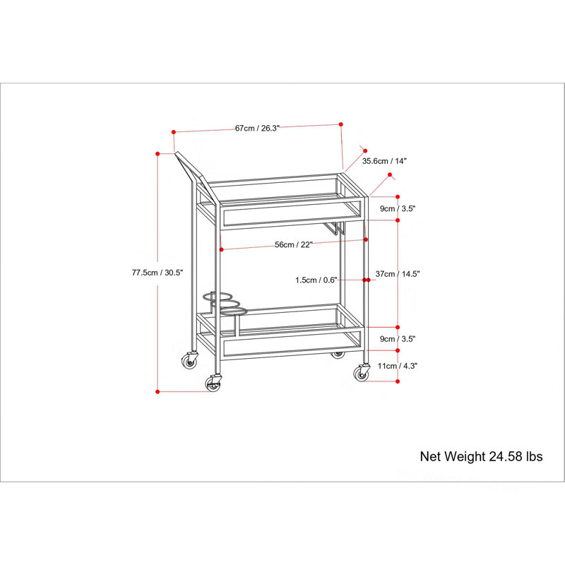 Watts - Chariot-bar 26 po - Chrome