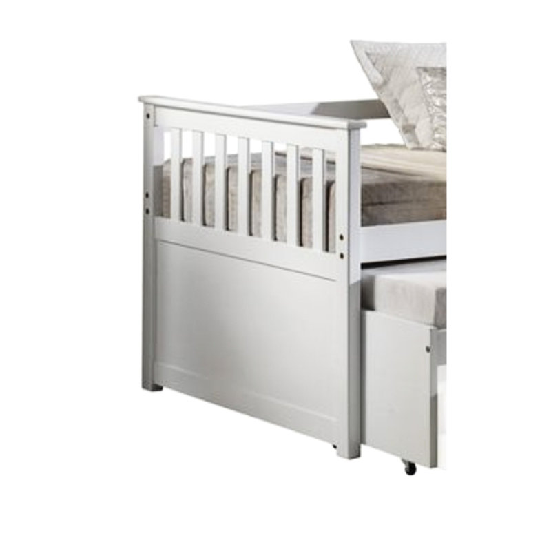 Lit de jour simple en pin massif blanc, capacité de poids de 660 lb en pin