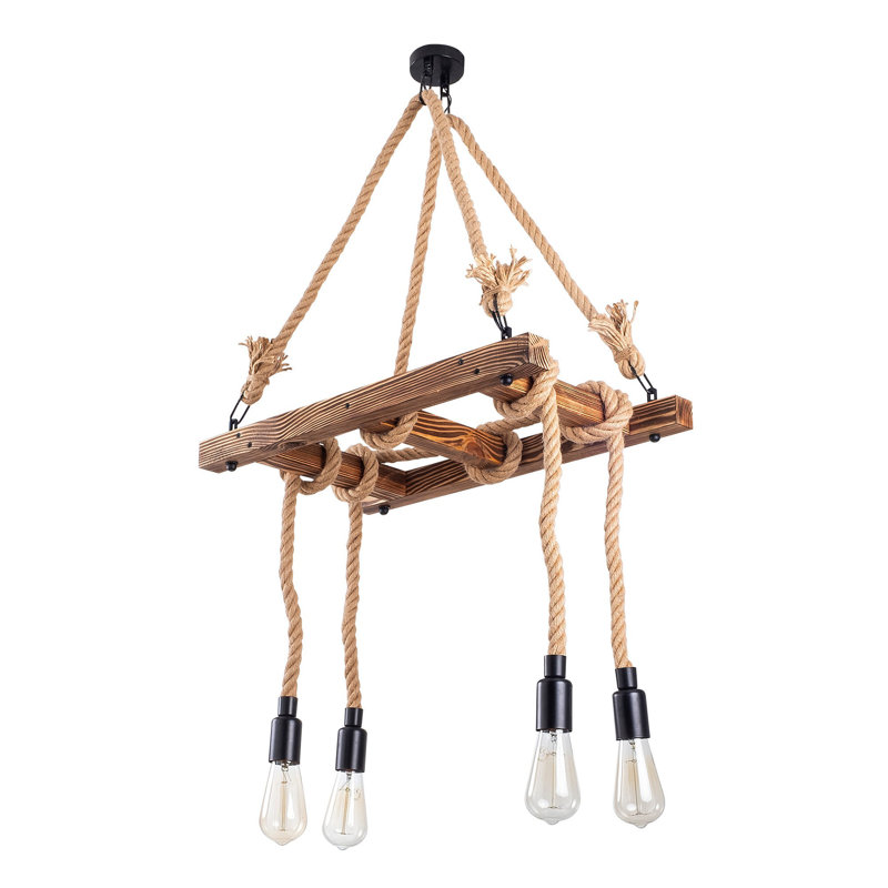 Kaylee 4 - Light Brown Bulb Pendant