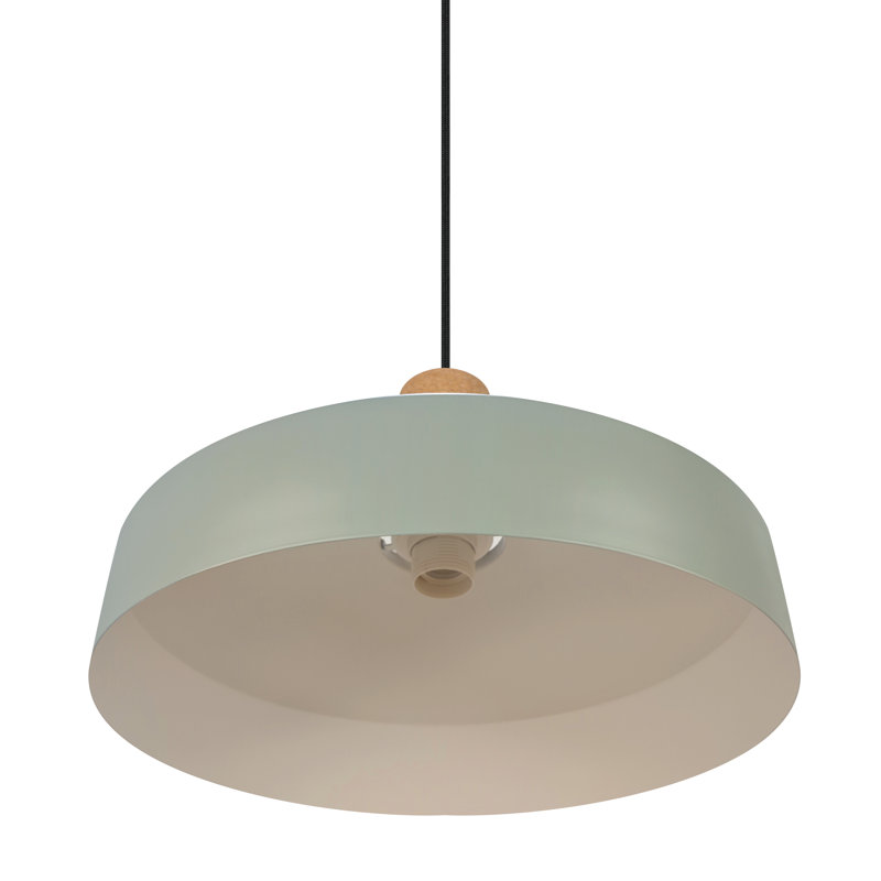1 - Light Satin Pendant, Light Brown, Black