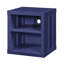 Table de chevet bleue avec tablette ouverte