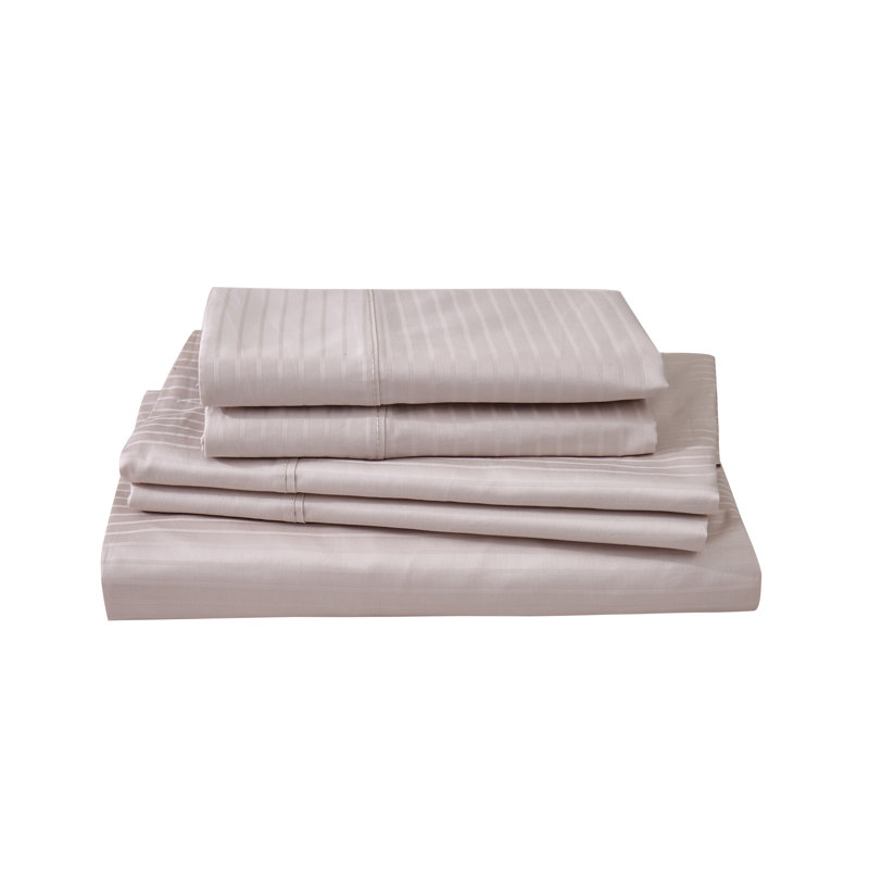 Ensemble de draps 100% coton 600 fils 600 fils jacquard, Grand, Orange