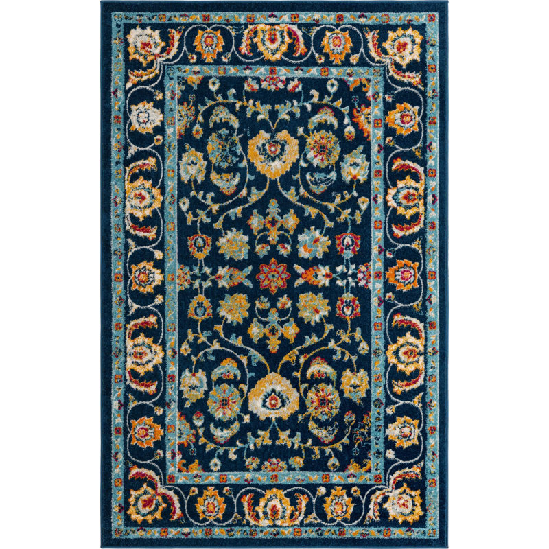 Arenas Floral Indoor Rug, Rectangle 5' x 8'