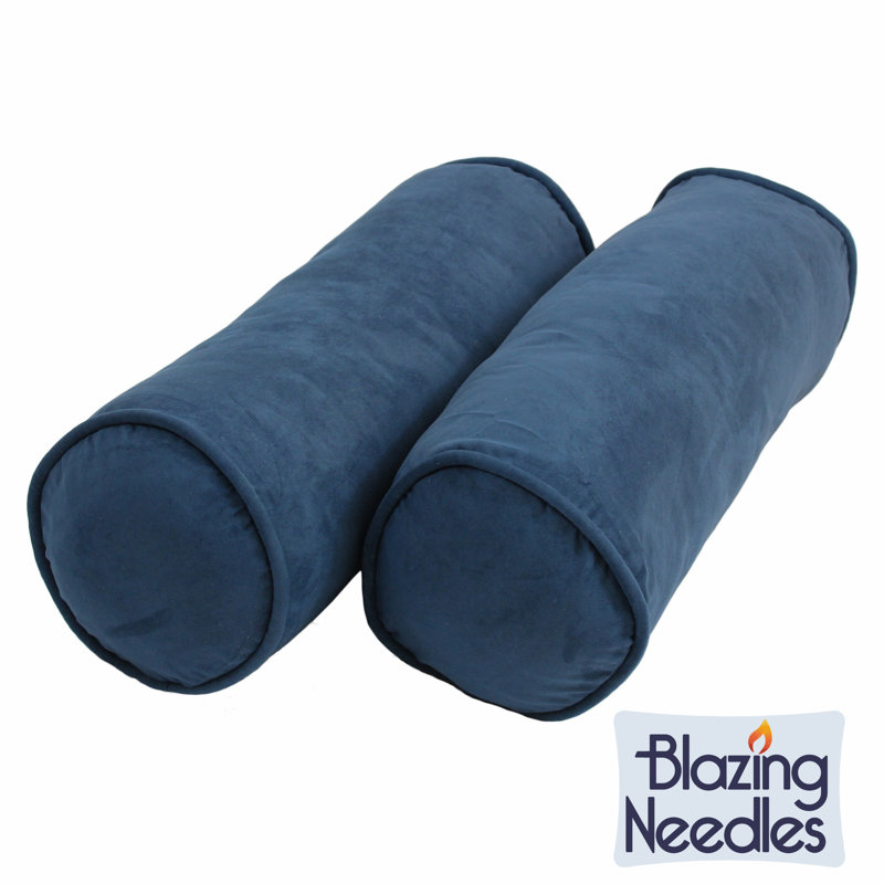 Microsuede Reversible Throw Pillow, Indigo