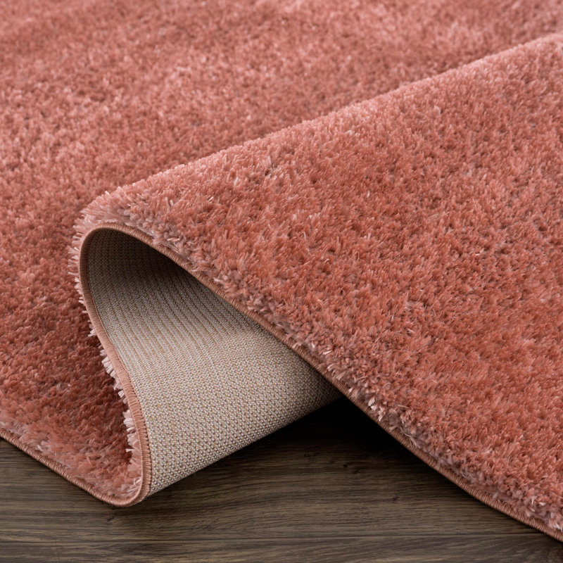 Mercer41 Gehlbach Performance Pink Plush Pile Area Rug | Wayfair