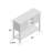 Marceline 40" W Antique Farmhouse Console Table, Sofa Table with Sliding Barn Doors and Bottom Storage Shelf for Living Room, Hallway and Entryway, Gray-1776098525