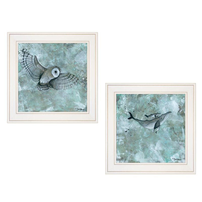Ensemble de deux reproductions d'art encadrées, "Wildlife"