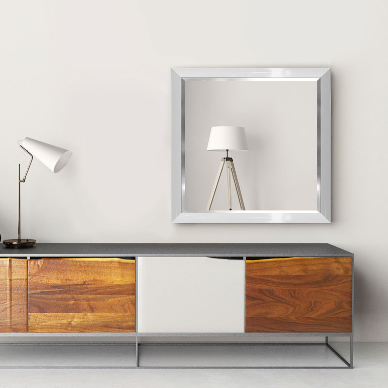 Rayfield Plastic Flat Leaning Mirror, White