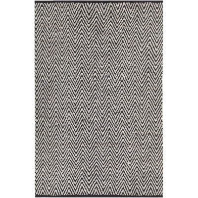Tapis gris/noir tissé à la main Salley