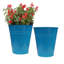 Jardinière en acier émaillé galvanisé, vase pour plantes de 8 po, rose cendré. Ensemble de deux-854826888
