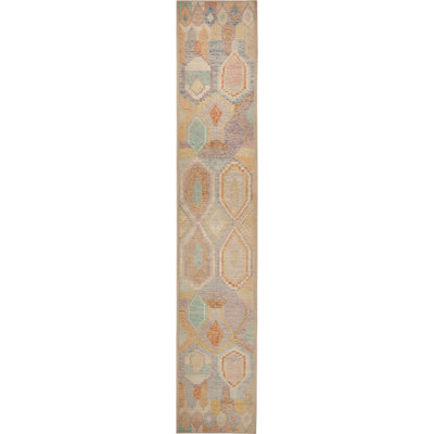 Nazmiyal Collection Modern Abstract Hallway Runner 4ft 3in X 25ft 8in