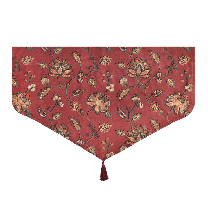 Cantonnière Bari fenêtre rouge Ascot