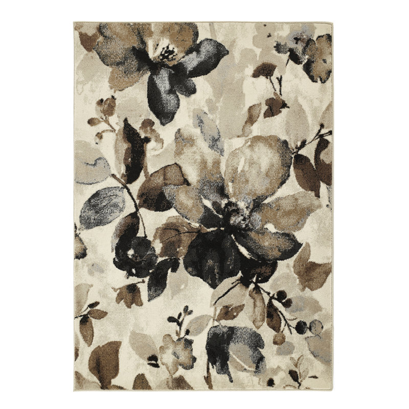 Dunning Floral Area Rug, Rectangle 80 x 150cm
