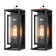 Polikron Classic Outdoor Wall Sconce 1 Light with Dusk to Dawn in Matte Black Rectangular