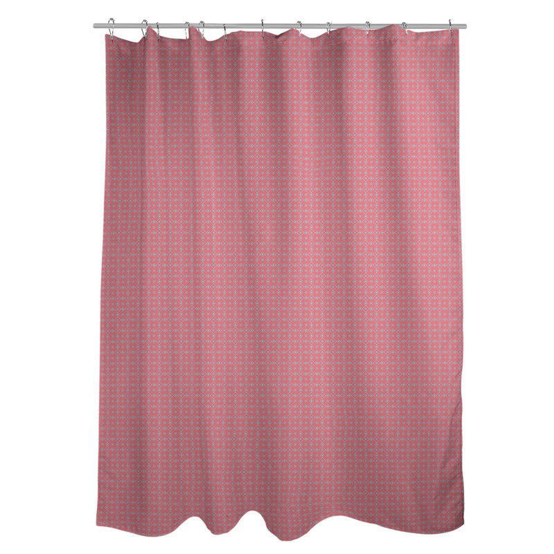 Rideau de douche simple Katelyn Elizabeth, Rouge / Bleu