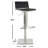 Barber Swivel Upholstered Adjustable Height Counter Stool with Stainless Steel Frame-2005715501