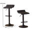 Chaises de bar pivotantes en cuir reconstitué noir 2 - Moderne et réglable pour le bureau à domicile 2 tabourets de différentes pièces