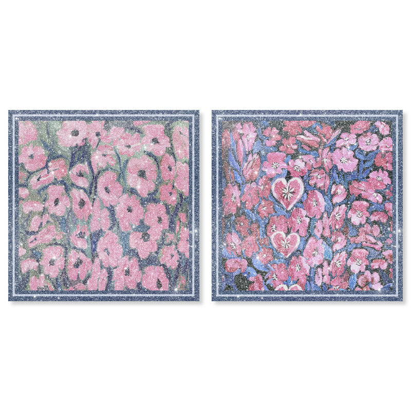 Forever Blooming Set Set by Oliver Gal, 48"H x 48"W, Gallery Wrapped