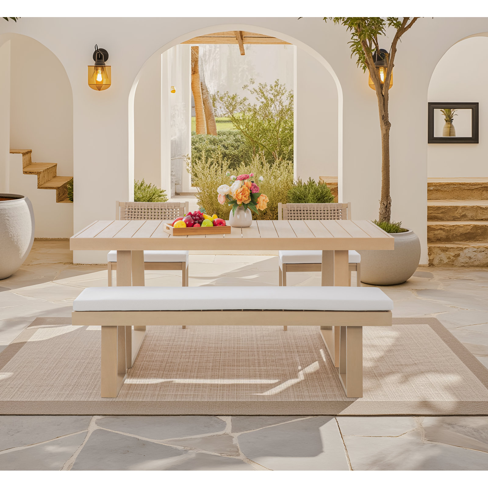 Rosa 35'' Rectangular 4-Person Outdoor Dining Set