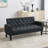 Jabryson 62" W Tufted Faux Leather Loveseat with USB Charging Ports -1506947596