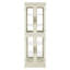 Armoire vitrée élégante avec intérieur spacieux et caractéristiques lumineuses, teinte d'éclairage réglable blanc antique