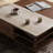 Walnut high-end adjustable coffee table
