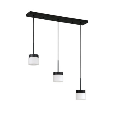 Barre d'éclairage noire 3 lumières Ikee