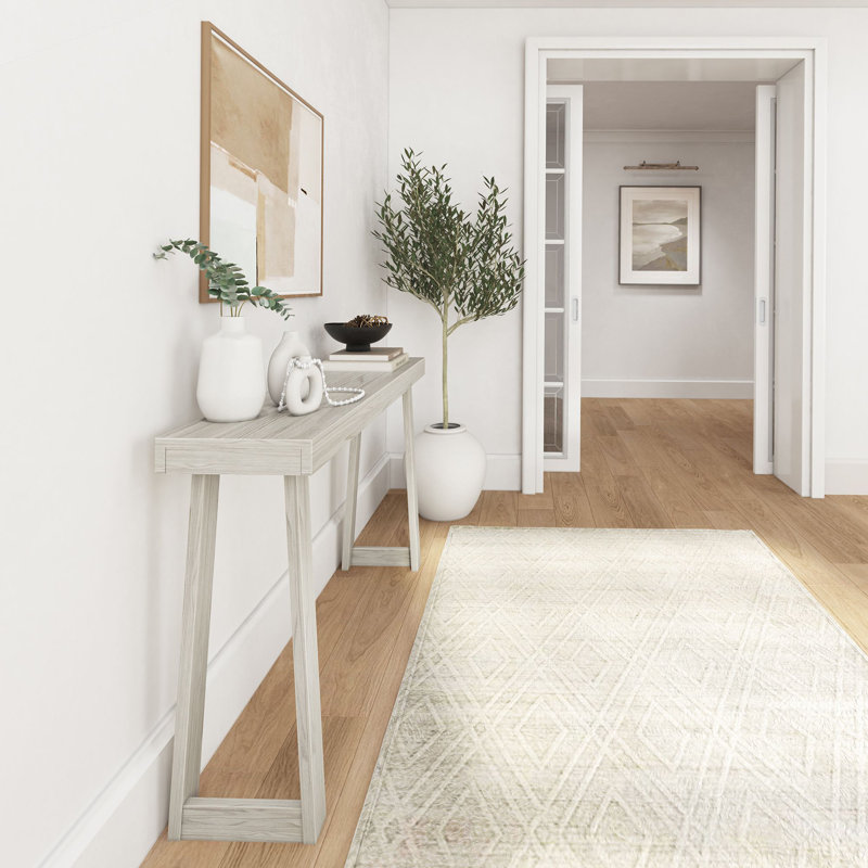 Console Beckett, Sable blanc brossé au fil, L 56 po