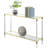 44.3 in. Gold Rectangle Glass ConsoleTable
