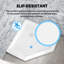 Receveur de douche d'angle néo-angle en surface solide blanche avec couvercle de bonde, 10 cm H x 97 cm L x 97 cm P-134642860