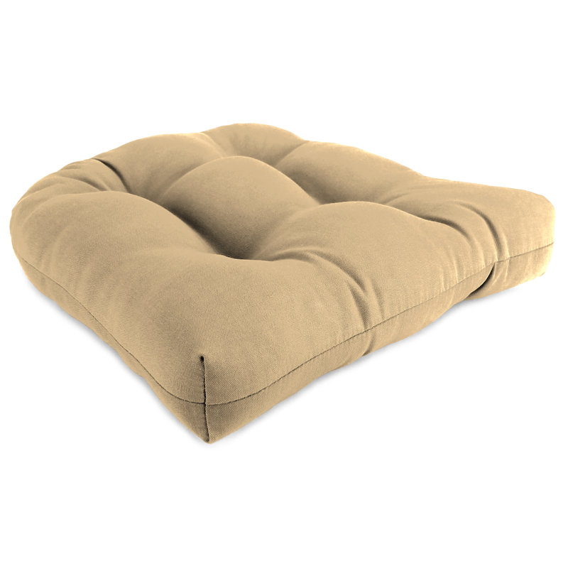 Contoured Outdoor Wicker Seat Cushion, McHusk Leaf Sunbrella