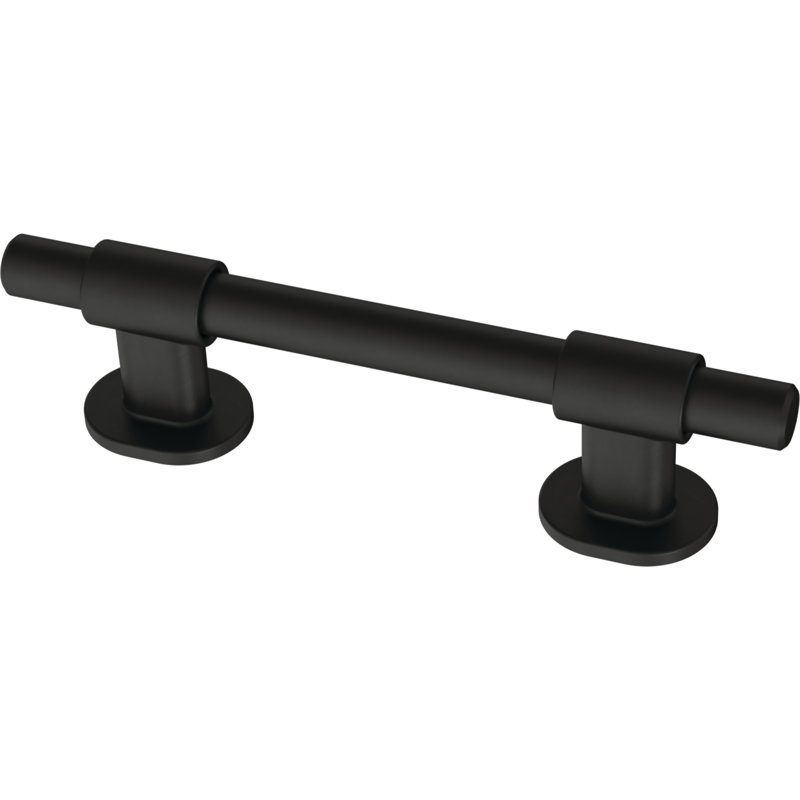 Franklin Brass Bar Adjusta-Pull Adjustable 1-3/8 to 5-6/15 in. (35-160 mm) Cabinet Drawer Pull, Matte Black, 1.375"