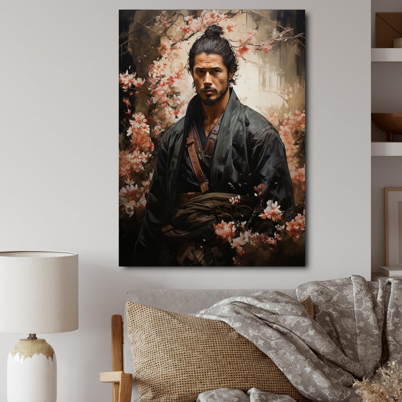Talaisha Asian Art Samurais Resolve IV - impression, H 20 po x l 12 po x P 1 po, Toile tendue