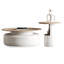 Ensemble de tables basses rondes en bois manufacturé Burlywood