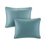 Courtepointe réversible bleu sarcelle très grand / très grand lit - Microfibre, rembourrée de coton, éblouissante
