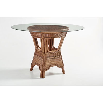 Autumn Morning Round Glass Top Dining Table
